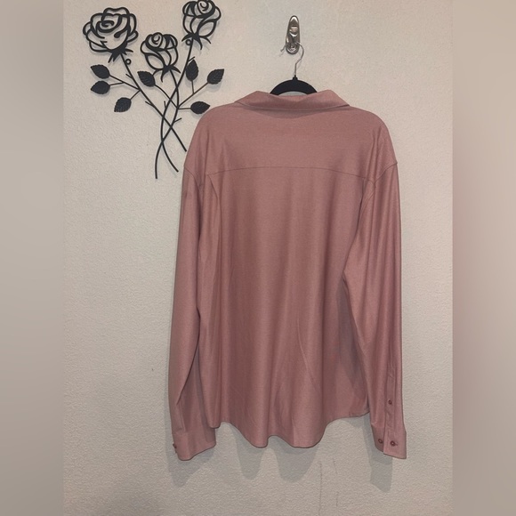 Nwt VRST Menβs Long Sleeve Button Down Shirt Salmon XXL - Picture 8 of 8